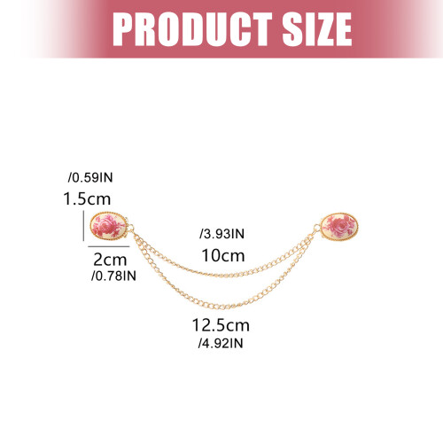 Chain Brooch Multifuntional Accessory Beautiful Flower-Style2 2