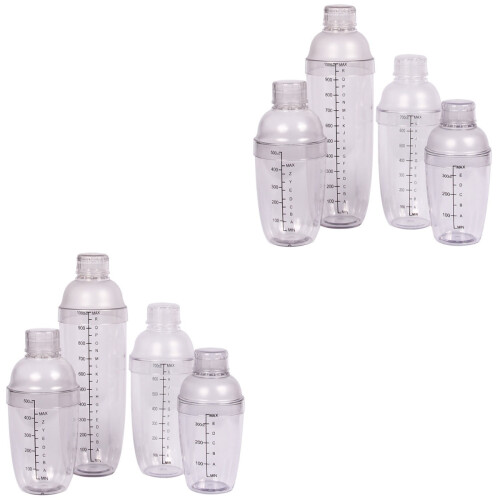 2Sets Transparent Bar Wine Mixer Shaker with Scale for DIY Drinks 2
