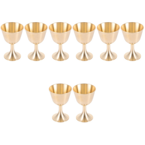 8Pcs Golden Copper Holy Cups Offering Cups for Tabletop Decor 1