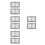 8Pcs Silver Alloy Car Vent Clocks with Night Glow for Dashboard 1