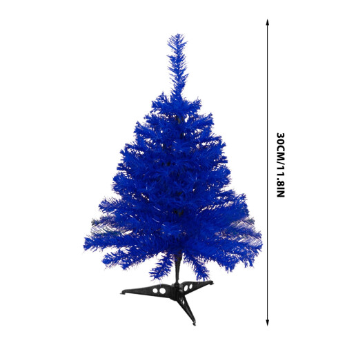 White Flocked Christmas Tree 12 inch Pre-Lit Mini Desktop 2