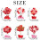 Valentine's Day Cards 3D Heart Pattern 6-Pack 3