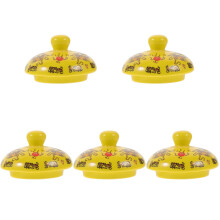5Pcs Yellow Ceramic Lid for Tea Pot Cups Home Accessory