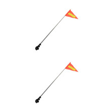 2Pcs Multi-Use Reflective Wheelchair Flags with Clamp and Steel Pole