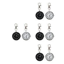 8Pcs Multi Color Nurse Fob Watch Clip-on Stainless Steel Medical Watch