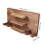 Wall Mounted Wooden Paddle and Ball Storage Rack Brown 2