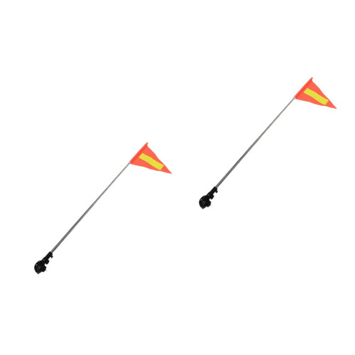 2Pcs Multi-Use Reflective Wheelchair Flags with Clamp and Steel Pole 1