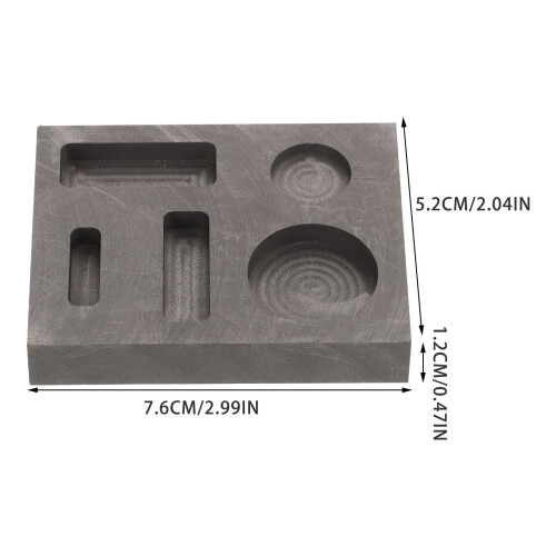 1Set Practical Graphite Ingot Mold Kit for Melting Gold Silver Copper 1