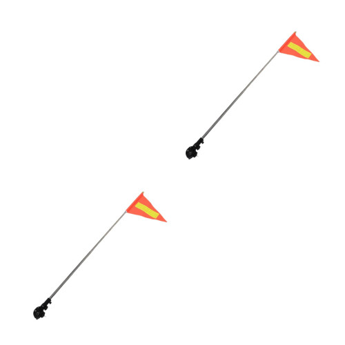 2Pcs Multi-Use Reflective Wheelchair Flags with Clamp and Steel Pole 2