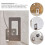 Kitchen Pot Lid Holder Silver Rectangular 4pcs 2.7x1.8x1.5in 6
