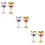6Pcs Party Alloy Wine Goblets Assorted Color Stemless Drinking Glasses 8