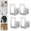 Kitchen Pot Lid Holder Silver Rectangular 4pcs 2.7x1.8x1.5in 10