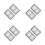 8Pcs Silver Alloy Car Vent Clocks with Night Glow for Dashboard 6
