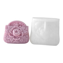 Le silicone de forme de sac à main de dames moule la-44