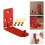 2Ensembles Fixation Extincteur Métal Robuste Rouge Pour Mur 7