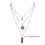 Hexagonal Agate Necklace Sun Moon Pendant-Amethyst White K Mul 2