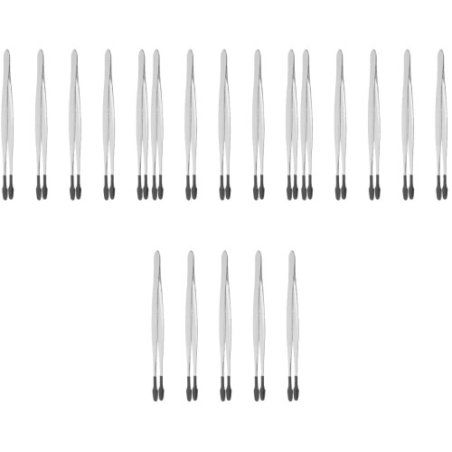20Pcs Durable Silver Tweezers Kit for False Eyelash and Craft Tools 1