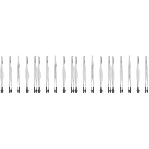 20Pcs Durable Silver Tweezers Kit for False Eyelash and Craft Tools 2