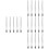 20Pcs Durable Silver Tweezers Kit for False Eyelash and Craft Tools 5