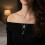 Hexagonal Agate Necklace Sun Moon Pendant-Amethyst White K Mul 4