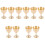 10Pcs Golden Copper Wine Cups Decorative Tabletop Sacrifice Set 2