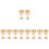 10Pcs Golden Copper Wine Cups Decorative Tabletop Sacrifice Set 4