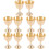 10Pcs Golden Copper Wine Cups Decorative Tabletop Sacrifice Set 5