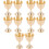 10Pcs Golden Copper Wine Cups Decorative Tabletop Sacrifice Set 6