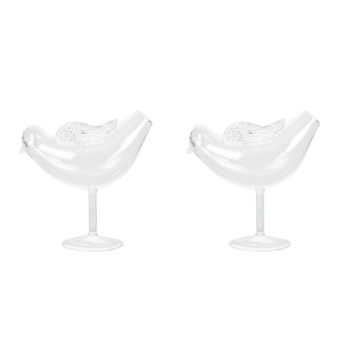 2Pcs Elegant Transparent Glass Cocktail Cups Practical & Stylish 2