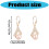 Fashionable Triangular Drop Earrings Cubic Zirconia-Gold-color 3