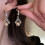 Fashionable Triangular Drop Earrings Cubic Zirconia-Gold-color 5