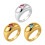 Statement Rings Star Shape Unique Cubic Zirconia Rings-8 Blue 2