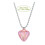 Trendy Multicolor Heart Shaped Necklace Titanium Steel-Pink 4
