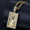 Retro Engraved Pendant Necklace With Double Tone Gold-silver 4