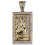 Retro Engraved Pendant Necklace With Double Tone Gold-silver 7
