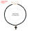 Triangular Crystal Beads Crucifix Pendant Neckchain-Pink 4
