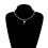 Triangular Crystal Beads Crucifix Pendant Neckchain-Pink 7