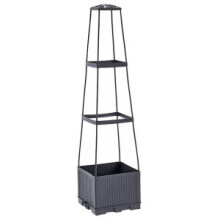 Modern Self-Watering Tomato Planter with Trellis, Tall Climbing Plant Box