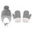 Stickad öronlappsmössa och vantar för barn 1