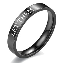 Wentin Rings Clearance: Stainless Steel Engraved Friendship Ring for Sorority Sisters & Best Friends – Inspirational Gift