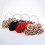 Roseformet clutch i imiteret silke, 20x12x5cm 2