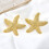 Gold Starfish Stud Earrings for Women 1