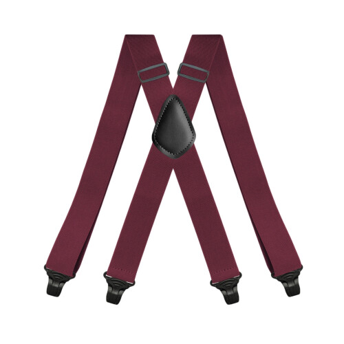 Men's Adjustable Elastic X-Back Suspenders, 3.5cm Polyester