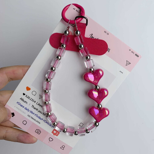 Telefonsnore med perler og nøglering – Håndledsrem til kvinder &