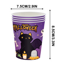 Sada jednorázového nádobí na halloweenskou párty, 16 kusů