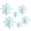 3D Glitter Snowflake Hanging Decorations 6 pcs Silver 1