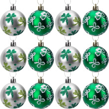St. Patrick's Day Hanging Ball Ornament Green Plastic Four