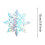 3D Glitter Snowflake Hanging Decorations 6 pcs Silver 5