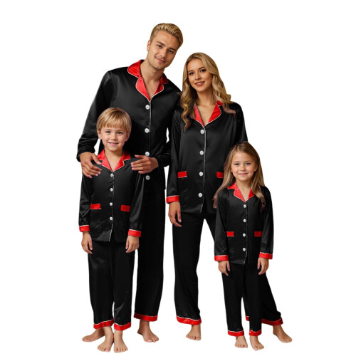 Familjematchande pyjamasset i siden, XL