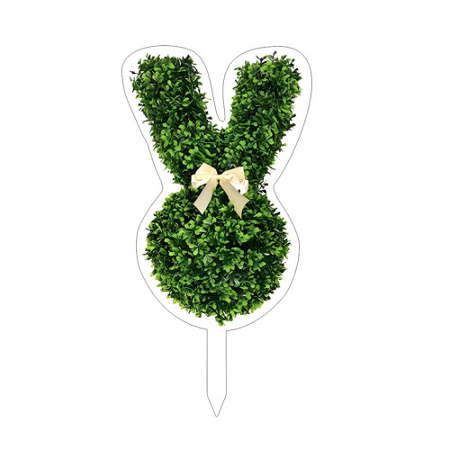 Hortensia artificiel en forme de lapin, vert 1